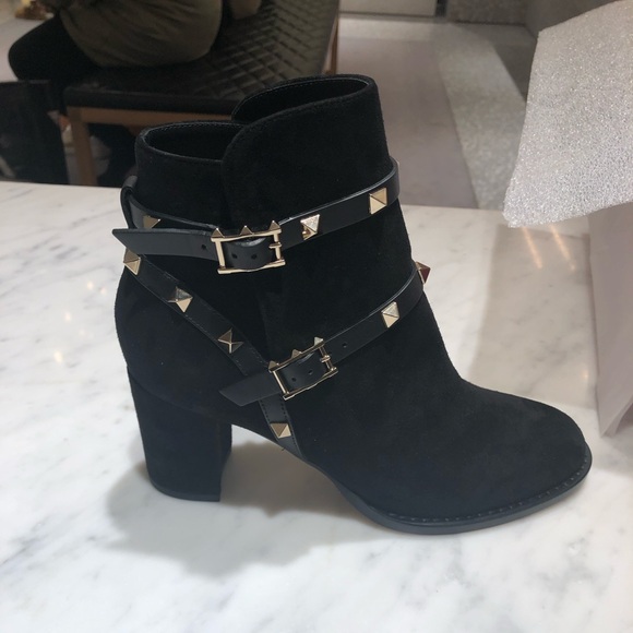 Valentino Rockstud Suede Boots - Picture 1 of 4